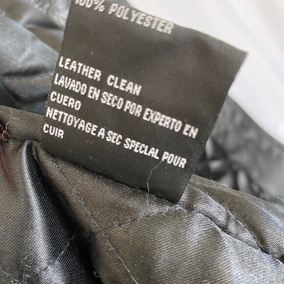 Puma Cleveland Browns Dawg Pound Mens Leather Jacket L Black VTG Y2K Grunge Edgy - Picture 14 of 14